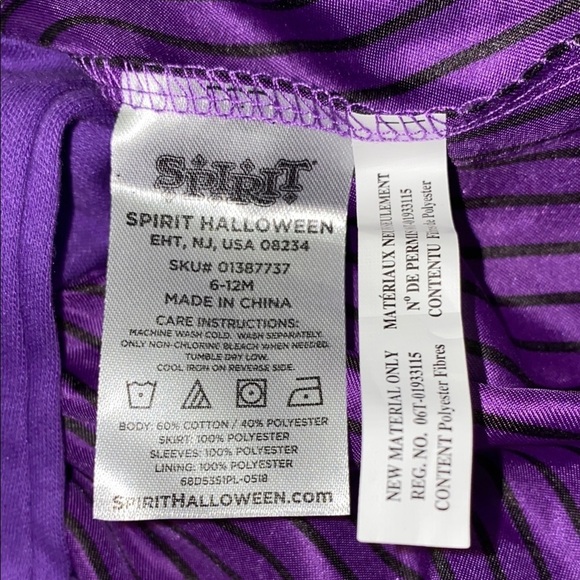 SPIRIT Mad Hatter halloween costume purple yellow pink blue NEW size 6-12 months - Picture 8 of 10